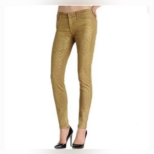 7 For All Mankind Metallic Brocade Skinny jeans